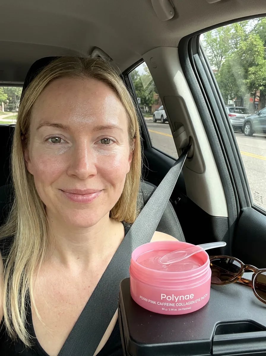 Customer photo — Polynae Polynae PDRN Collagen Caffeine Eye Patch — showing the result, 5-star review.