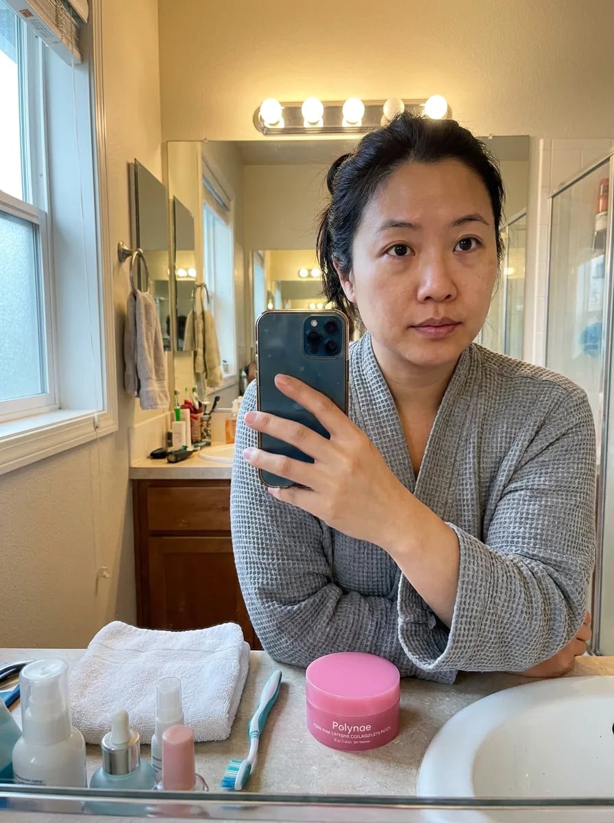 Customer photo — Polynae Polynae PDRN Collagen Caffeine Eye Patch — showing the result, 5-star review.