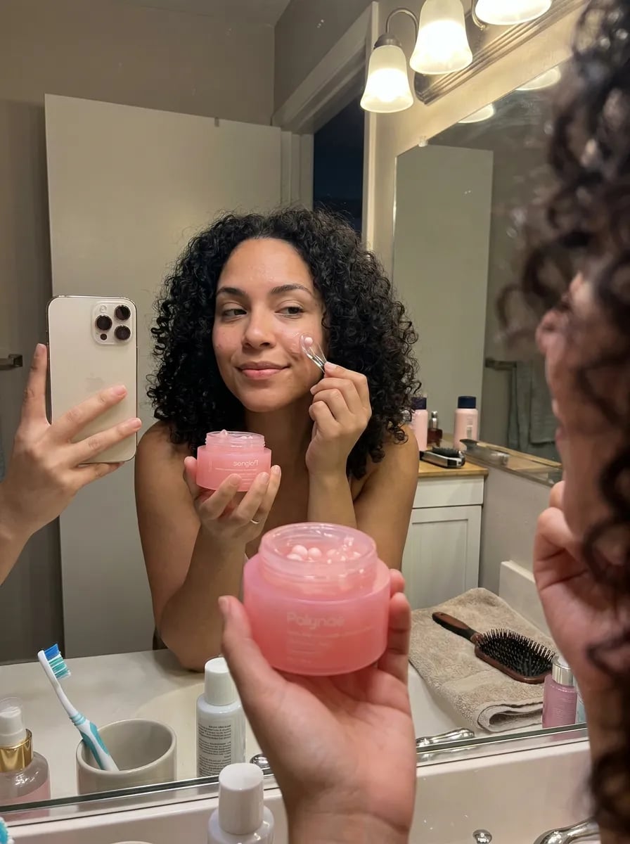 Customer photo — Polynae Polynae PDRN Collagen Capsule Cream — product in use, 5-star review.
