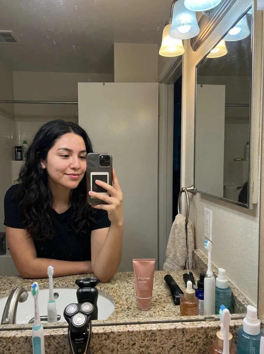 Customer photo — Polynae Polynae PDRN Collagen Night Mask — product on a kitchen counter, 5-star review.
