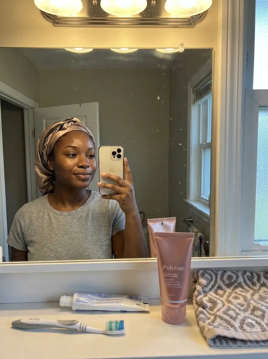 Customer photo — Polynae Polynae PDRN Collagen Night Mask — showing the result, 5-star review.