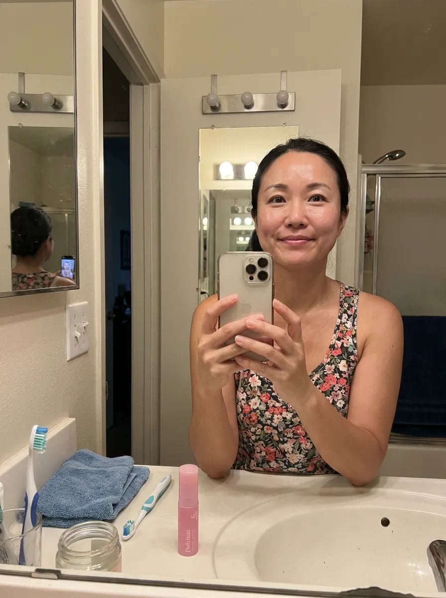 Customer photo — Polynae Polynae PDRN Collagen Volume Balm — side-by-side comparison, 5-star review.