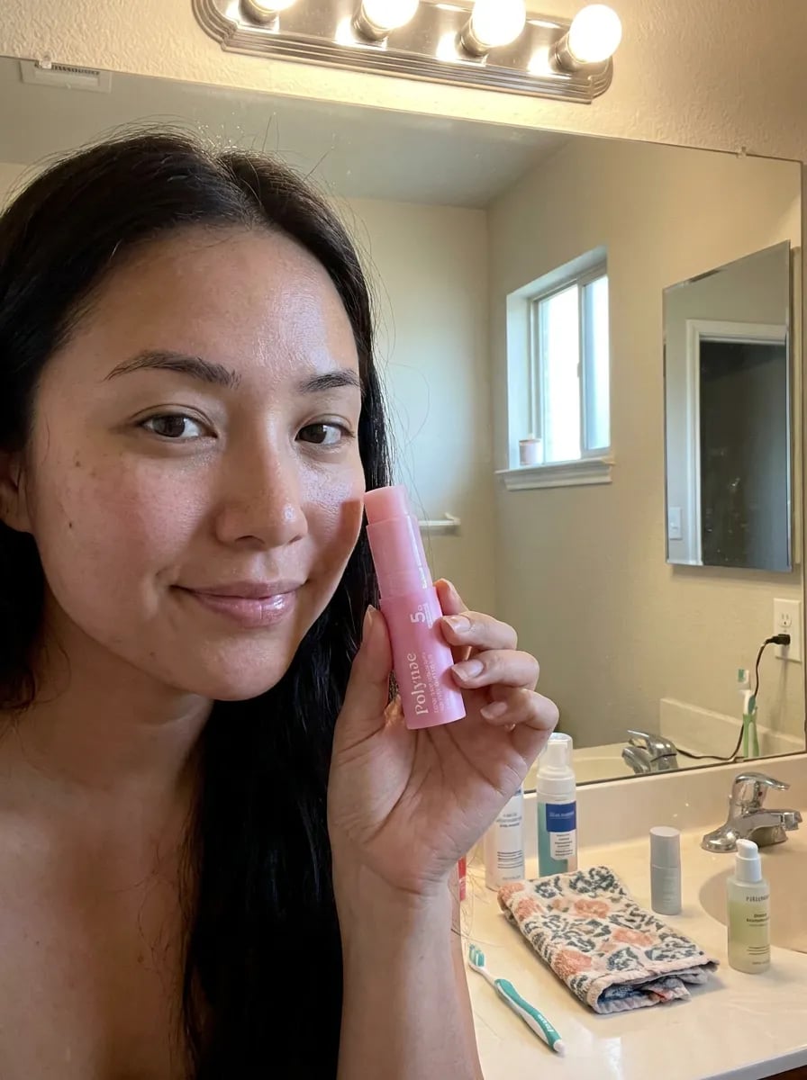 Customer photo — Polynae Polynae PDRN Collagen Volume Balm — product in hand, 4-star review.
