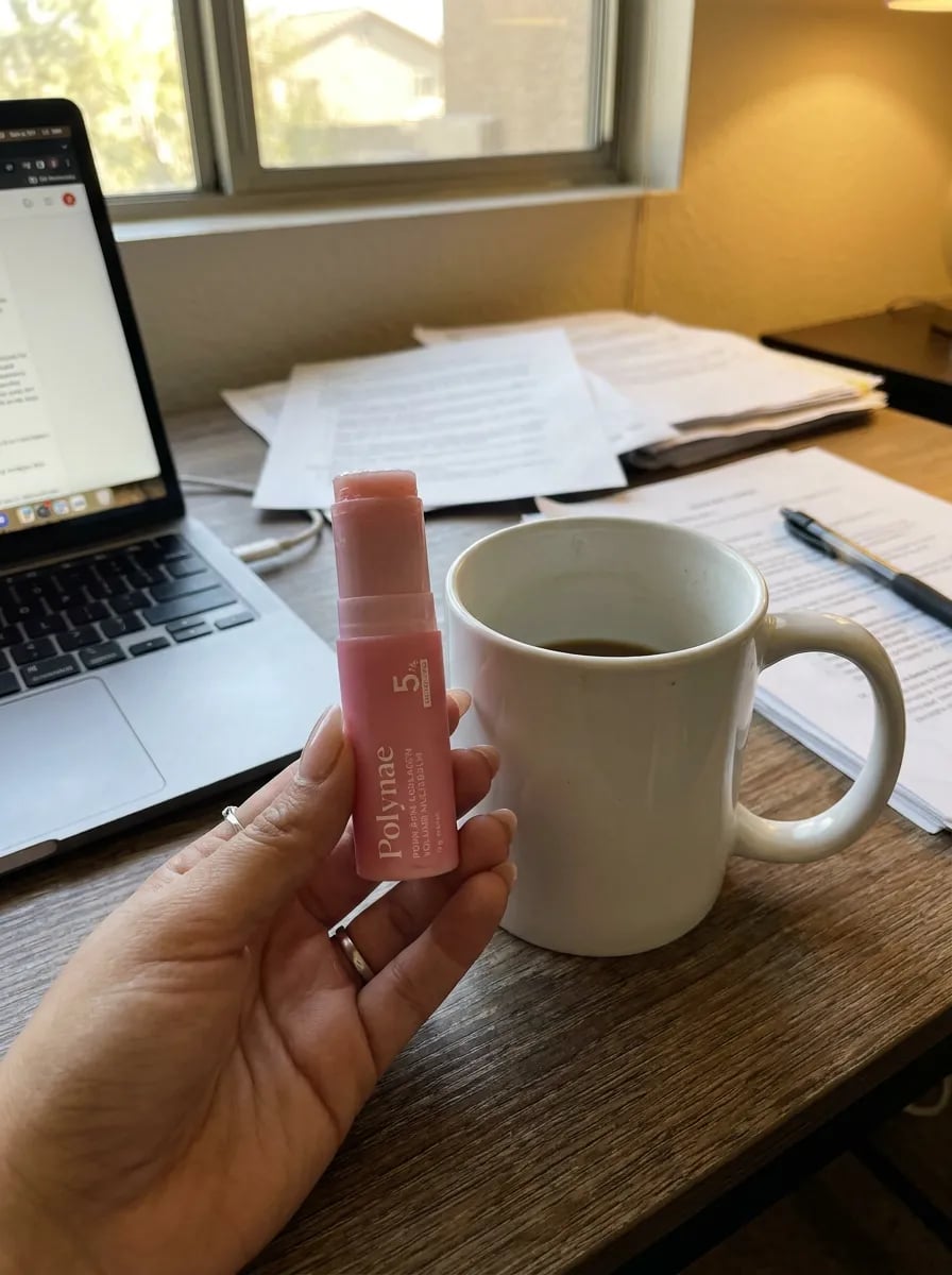 Customer photo — Polynae Polynae PDRN Collagen Volume Balm — product in hand, 5-star review.