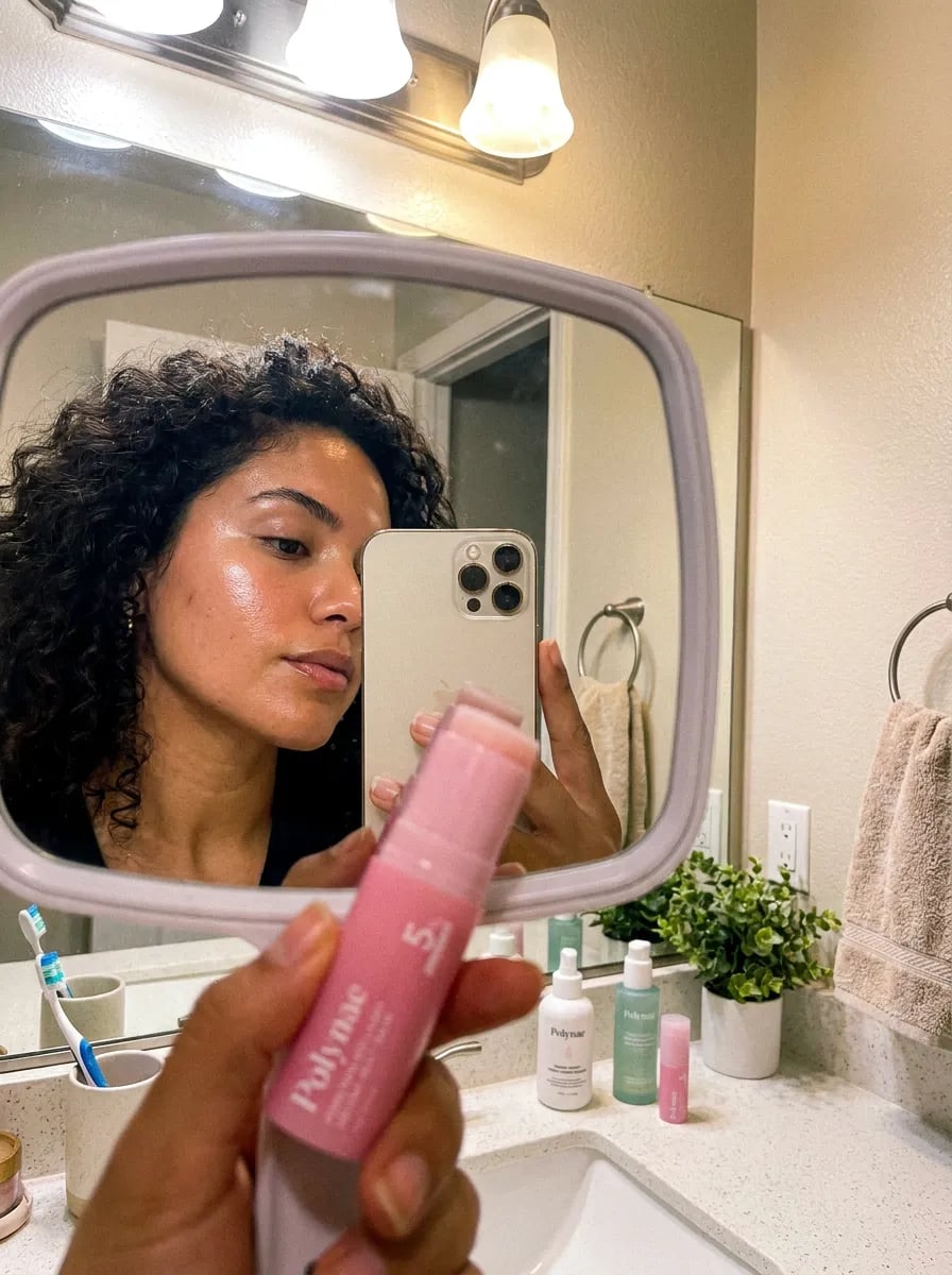 Customer photo — Polynae Polynae PDRN Collagen Volume Balm — product on a kitchen counter, 5-star review.